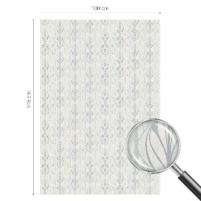 Melkglas folie met glas in lood effect Bladpatroon