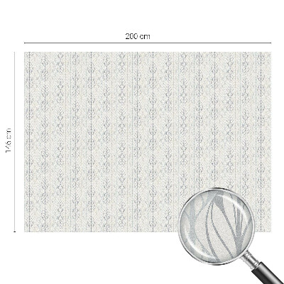 Melkglas folie met glas in lood effect Bladpatroon