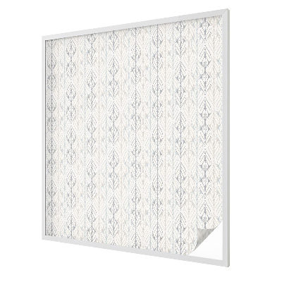 Melkglas folie met glas in lood effect Bladpatroon