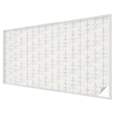 Melkglas folie met glas in lood effect Bladpatroon