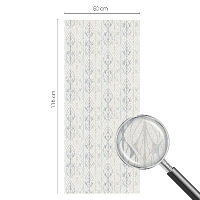 Melkglas folie met glas in lood effect Bladpatroon