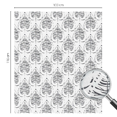 Glas in lood raamfolie Bladrijke elegantie