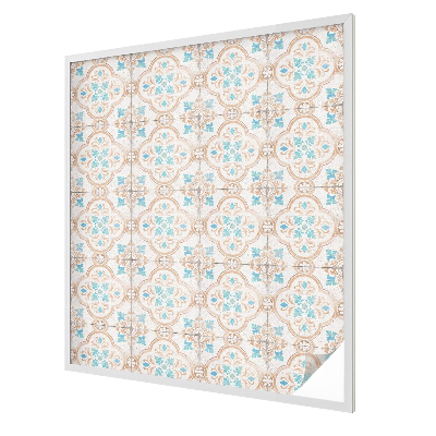 Glas in lood raamfolie Rustieke tegels