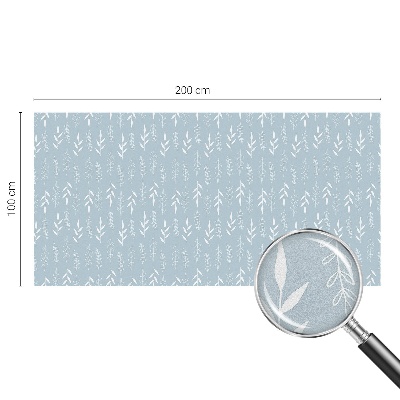 Melkglas folie met glas in lood effect Plantenpatroon