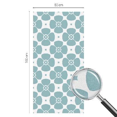 Glas in lood folie voor raam Bloemensymmetrie