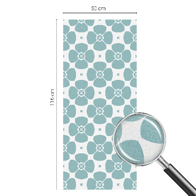 Glas in lood folie voor raam Bloemensymmetrie