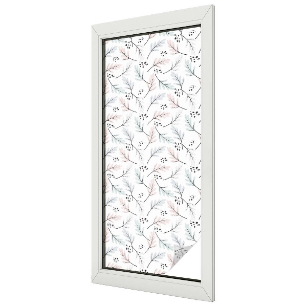 Glas in lood raamfolie Plantenbladeren