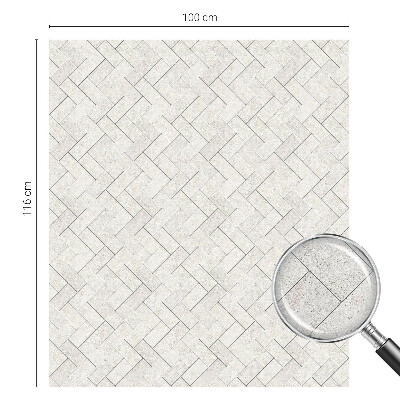 Melkglas folie met glas in lood effect Visgraatmotief