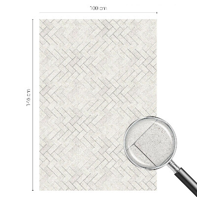 Melkglas folie met glas in lood effect Visgraatmotief