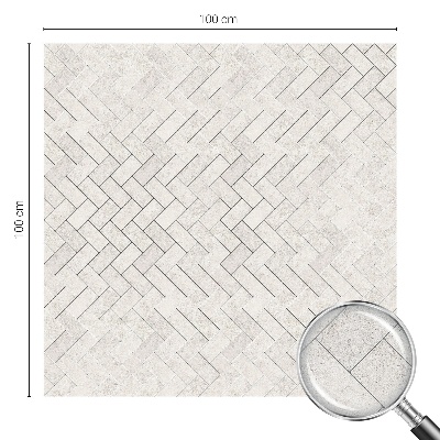 Melkglas folie met glas in lood effect Visgraatmotief