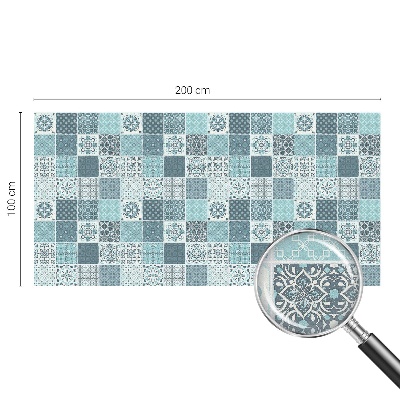 Zelfklevende raamfolie glas in lood Boho tegels