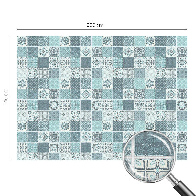 Zelfklevende raamfolie glas in lood Boho tegels