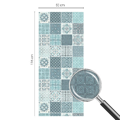 Zelfklevende raamfolie glas in lood Boho tegels