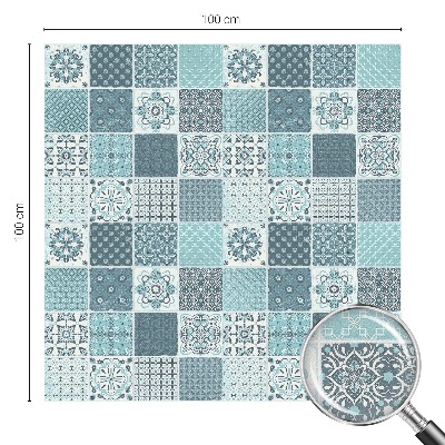 Zelfklevende raamfolie glas in lood Boho tegels