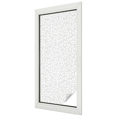 Melkglas folie met glas in lood effect Bladpatroon