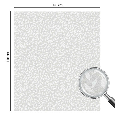 Melkglas folie met glas in lood effect Bladpatroon