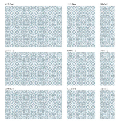 Melkglas folie met glas in lood effect Blauwe ornamenten