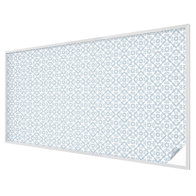 Melkglas folie met glas in lood effect Blauwe ornamenten