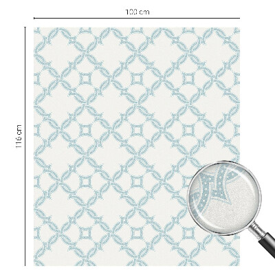 Melkglas folie met glas in lood effect Blauwe geometrie