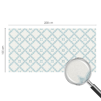 Melkglas folie met glas in lood effect Blauwe geometrie