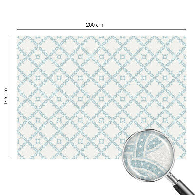 Melkglas folie met glas in lood effect Blauwe geometrie