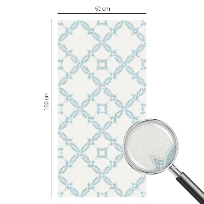 Melkglas folie met glas in lood effect Blauwe geometrie