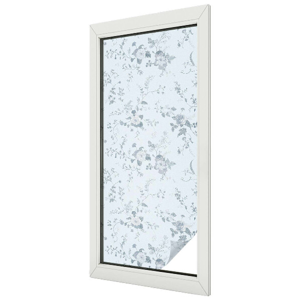 Glas in lood folie voor raam Subtiele bloemen