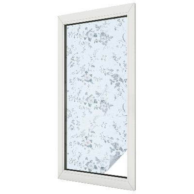 Glas in lood folie voor raam Subtiele bloemen