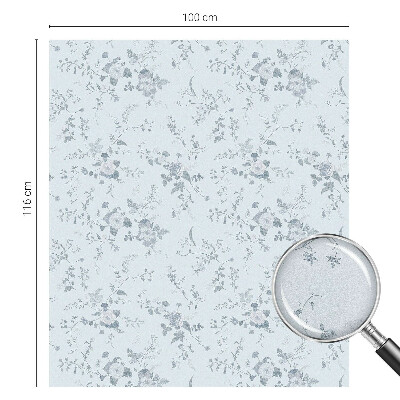 Glas in lood folie voor raam Subtiele bloemen