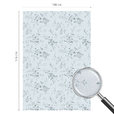 Glas in lood folie voor raam Subtiele bloemen