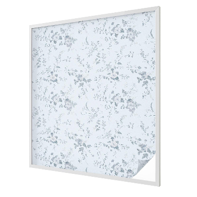 Glas in lood folie voor raam Subtiele bloemen