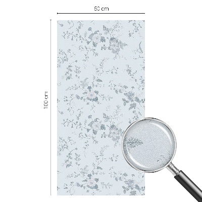 Glas in lood folie voor raam Subtiele bloemen