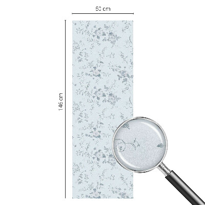 Glas in lood folie voor raam Subtiele bloemen