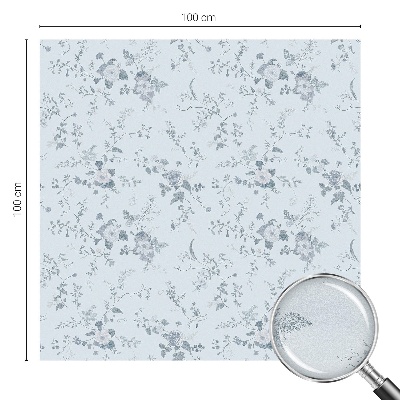 Glas in lood folie voor raam Subtiele bloemen