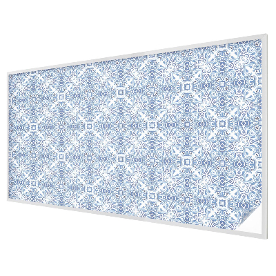 Melkglas folie met glas in lood effect Blauwe tegels