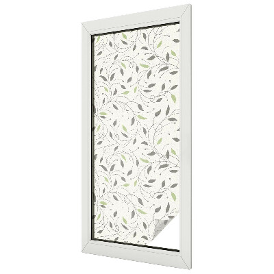 Glas in lood raamfolie Bladeren van scheuten