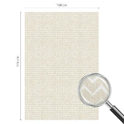 Melkglas folie met glas in lood effect Beige zigzag