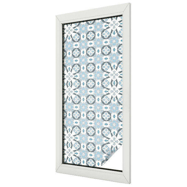 Melkglas folie met glas in lood effect Geometrische patronen