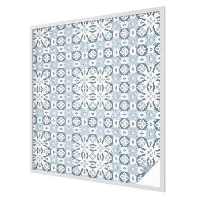 Melkglas folie met glas in lood effect Geometrische patronen