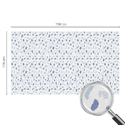 Glas in lood folie voor raam Blauwe patronen