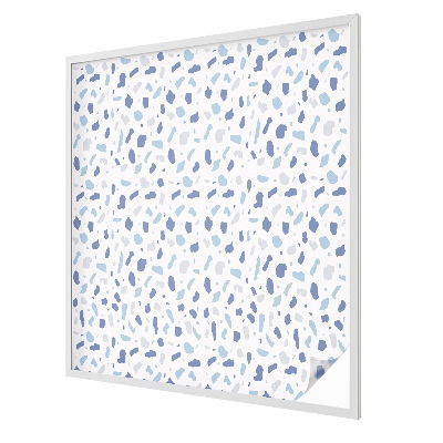 Glas in lood folie voor raam Blauwe patronen