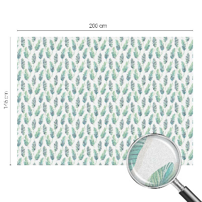 Melkglas folie met glas in lood effect Tropische bladeren