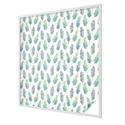 Melkglas folie met glas in lood effect Tropische bladeren