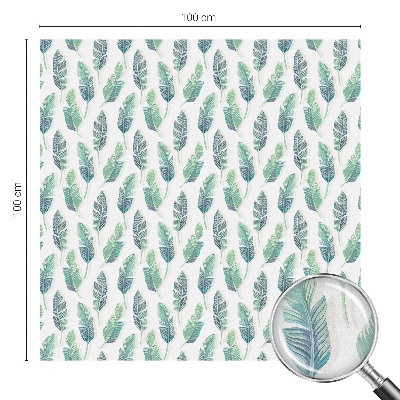 Melkglas folie met glas in lood effect Tropische bladeren