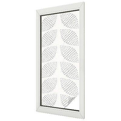 Melkglas folie met glas in lood effect Gestippelde bladeren