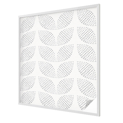 Melkglas folie met glas in lood effect Gestippelde bladeren