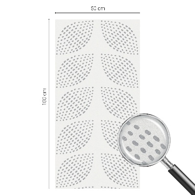 Melkglas folie met glas in lood effect Gestippelde bladeren