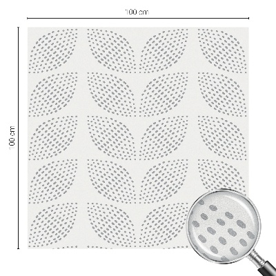 Melkglas folie met glas in lood effect Gestippelde bladeren