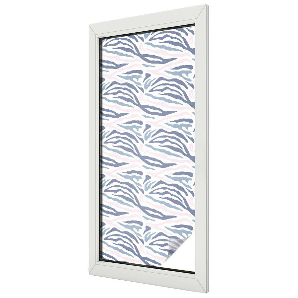 Melkglas folie met glas in lood effect Zebrapatroon