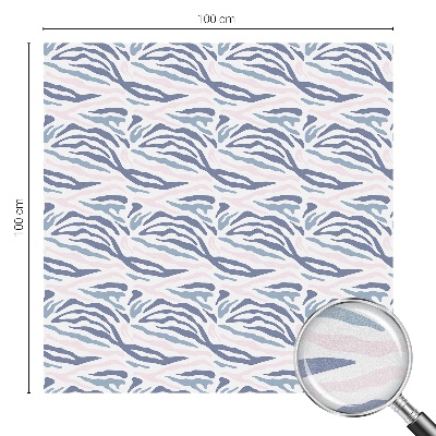 Melkglas folie met glas in lood effect Zebrapatroon